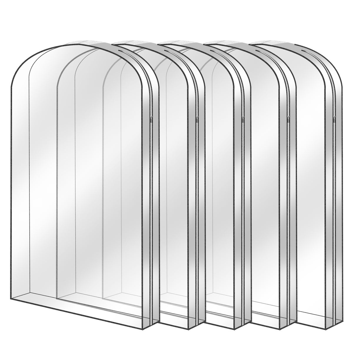 5 Pack 60In OU 40In Options Sac de vêtement pour suspendre des vêtements Organisation Imperméable à la poussière Waterpr