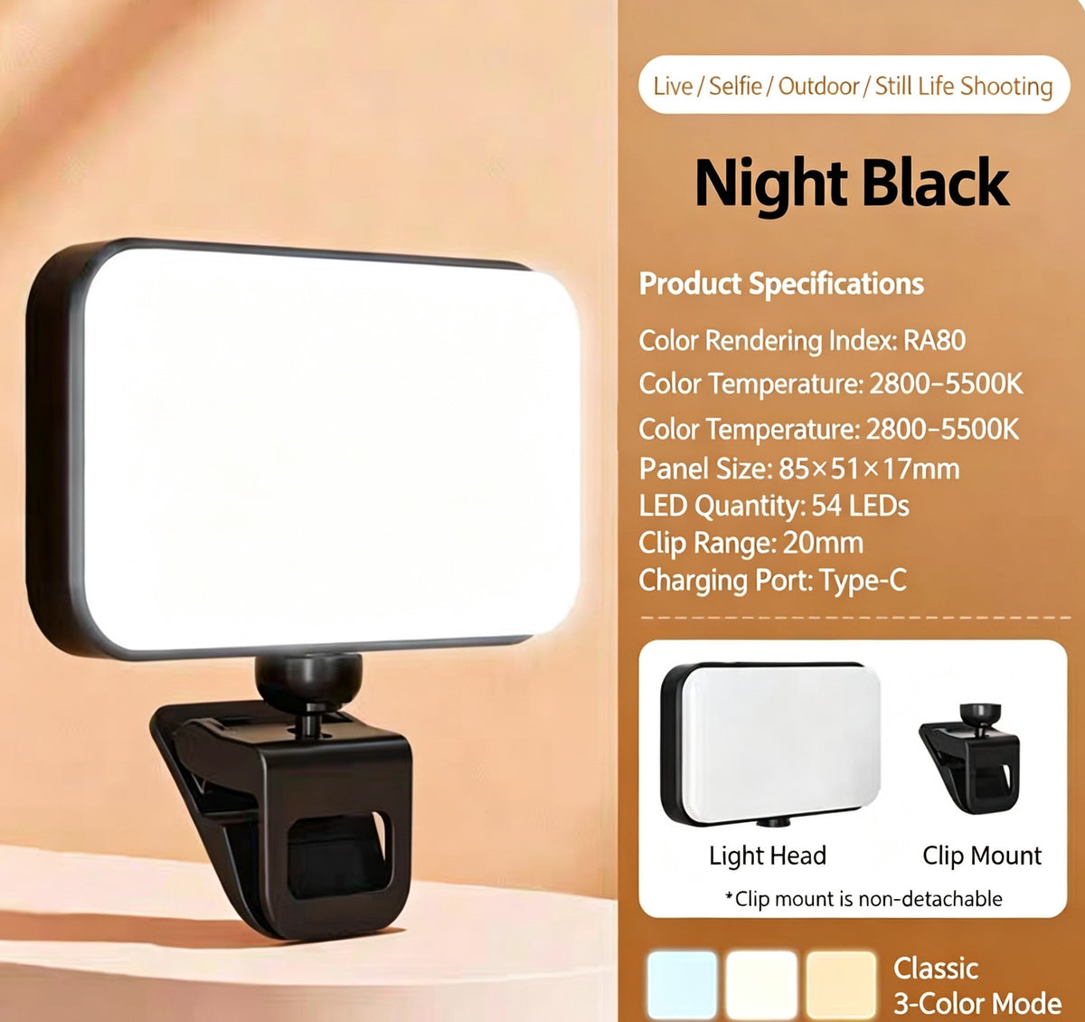 Mini Portable Hand Held LED Fill Light Ajustable Photography Vidéo lampe d'éclairage pour Phon