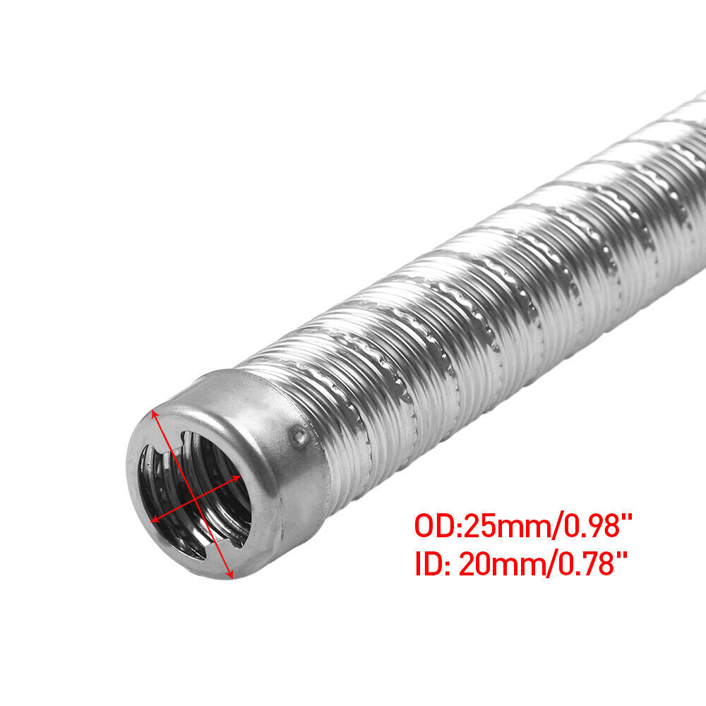 24mm Parking Di Esel Air Heater Tuyau d'échappement Tube W Bouchon d'extrémité en acier inoxydable