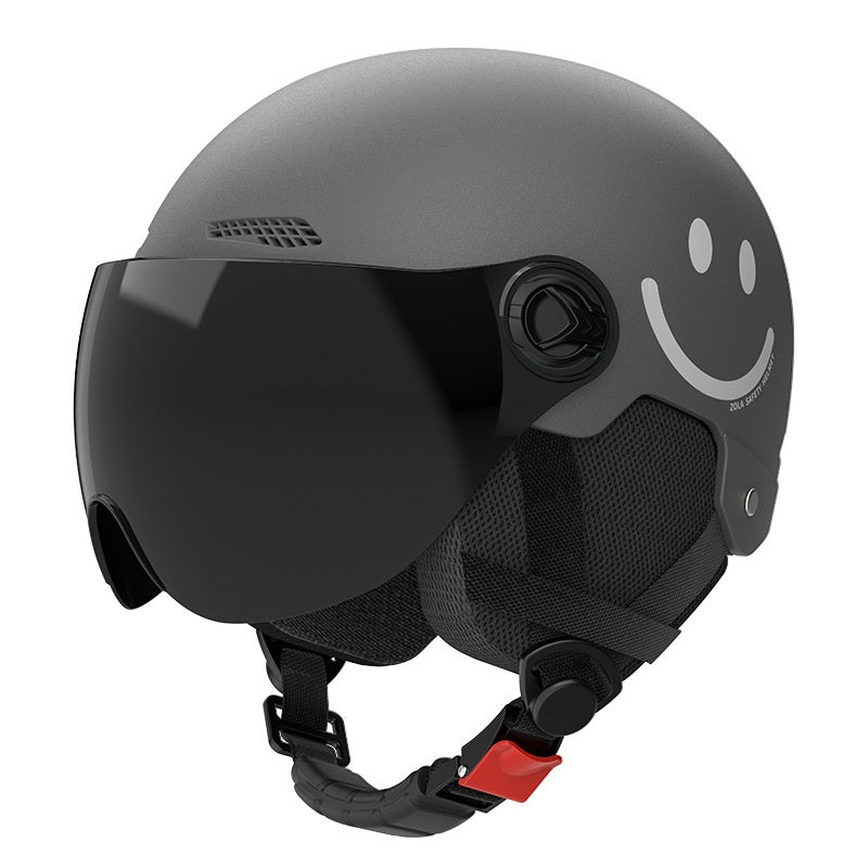 Casque de sécurité couleur solide de moto pour femmes