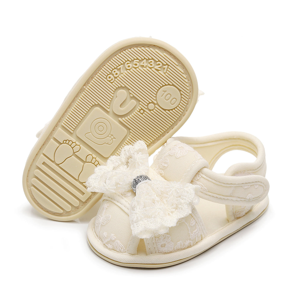 Bébé Anti-give A Kick Chaussures pour tout-petits Sandales Dentelle Bow