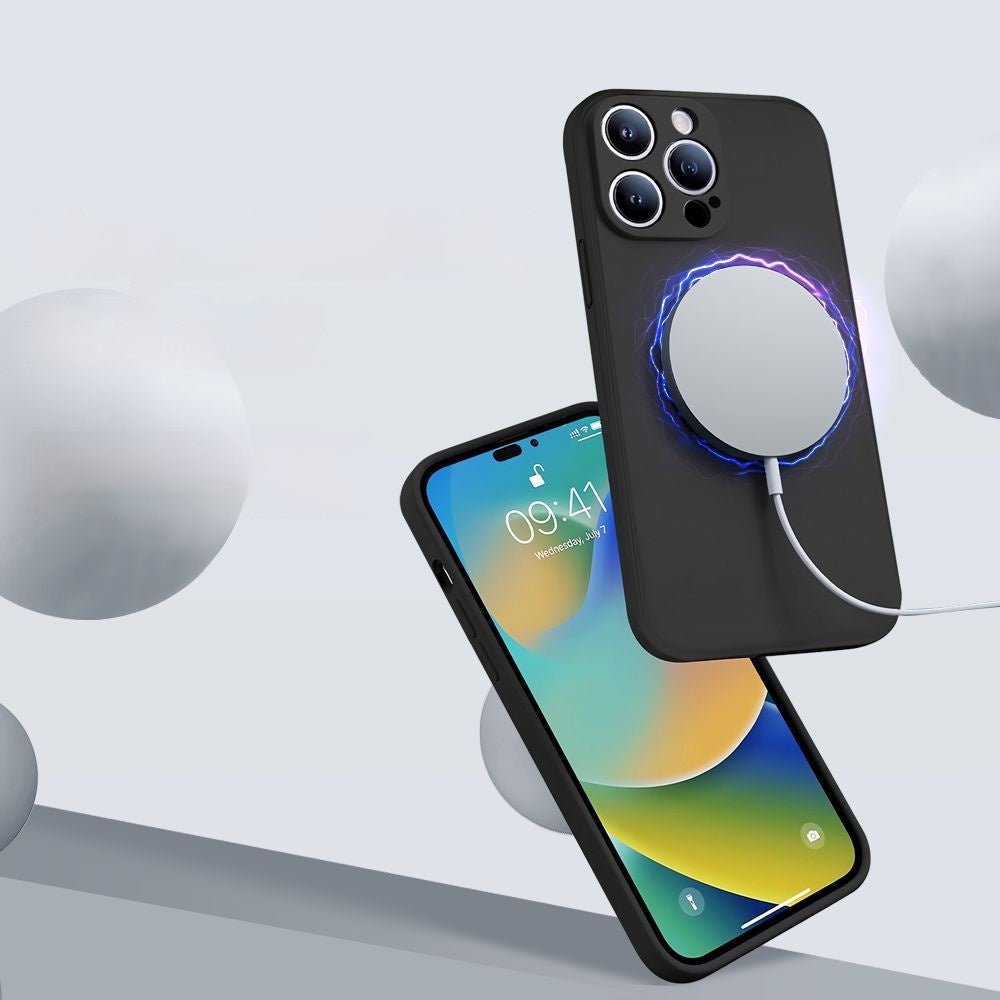 Boîtier de téléphone magnétique en silicone liquide