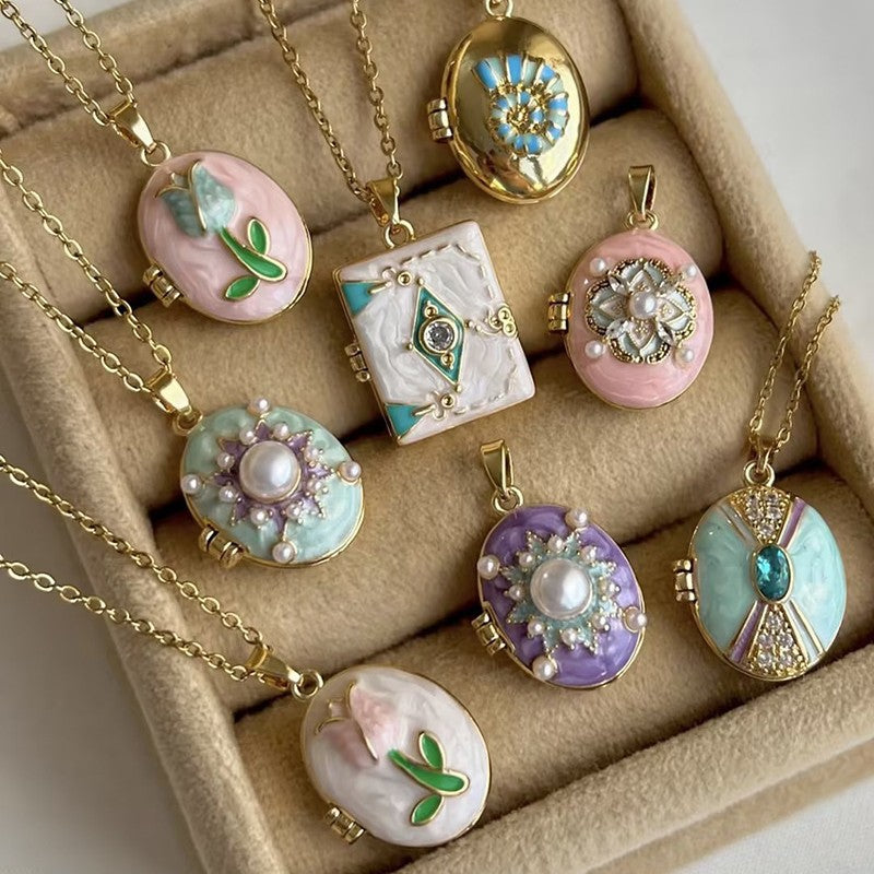 Personnalité Tendance Retro Collier peint Pendentif