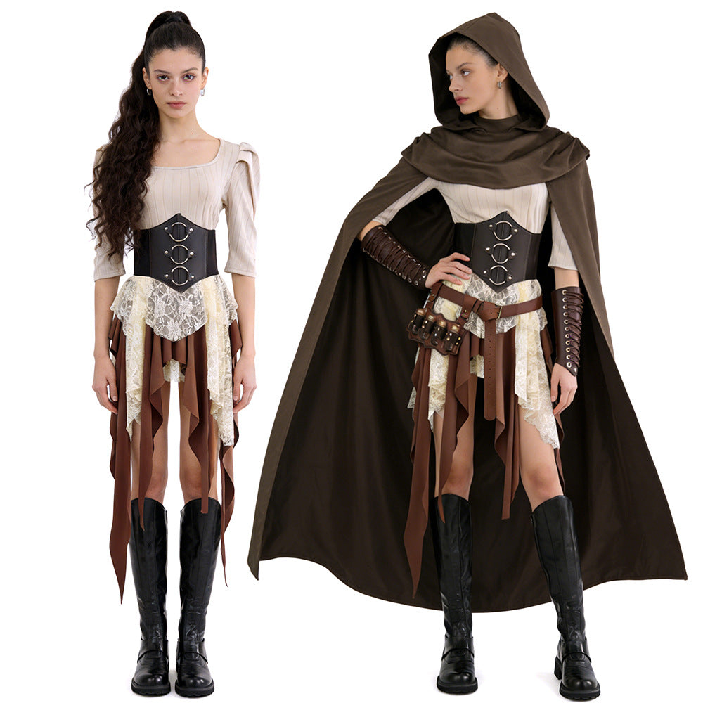 Costume d'Halloween rétro-médiéval