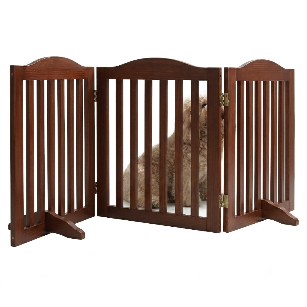 Porte pliable pour chiens en bois