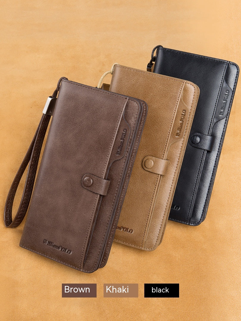 Portefeuille en cuir véritable pour hommes