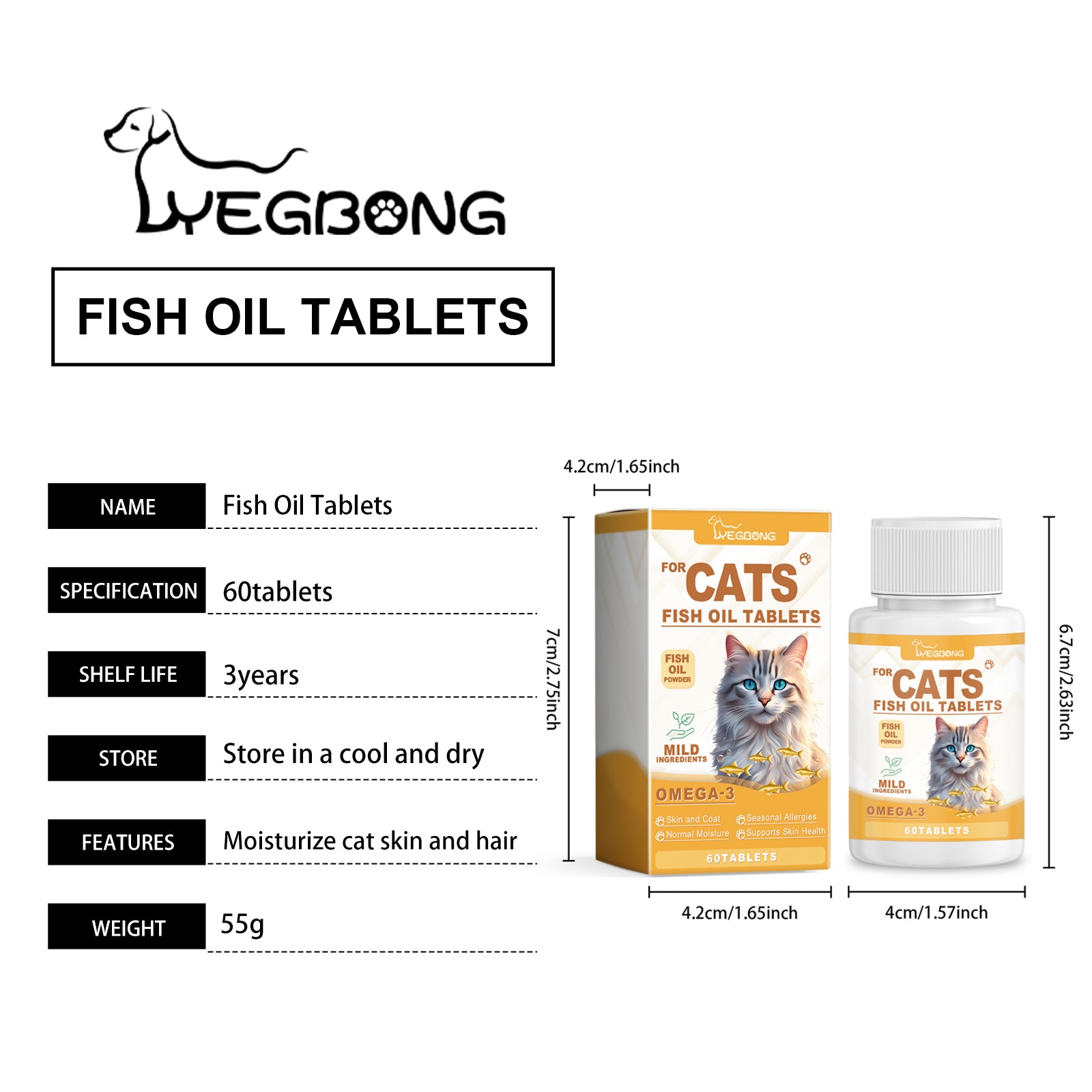 Cat 3 Comprimés d'huile de poisson