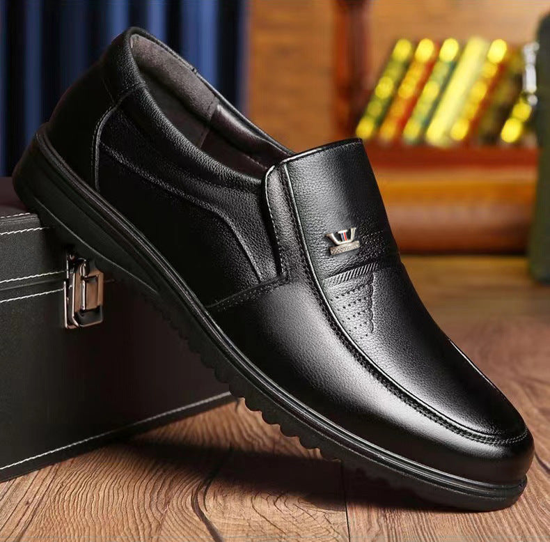 Chaussures Casual en cuir pour hommes Slip-on Soft Sole en cuir souple