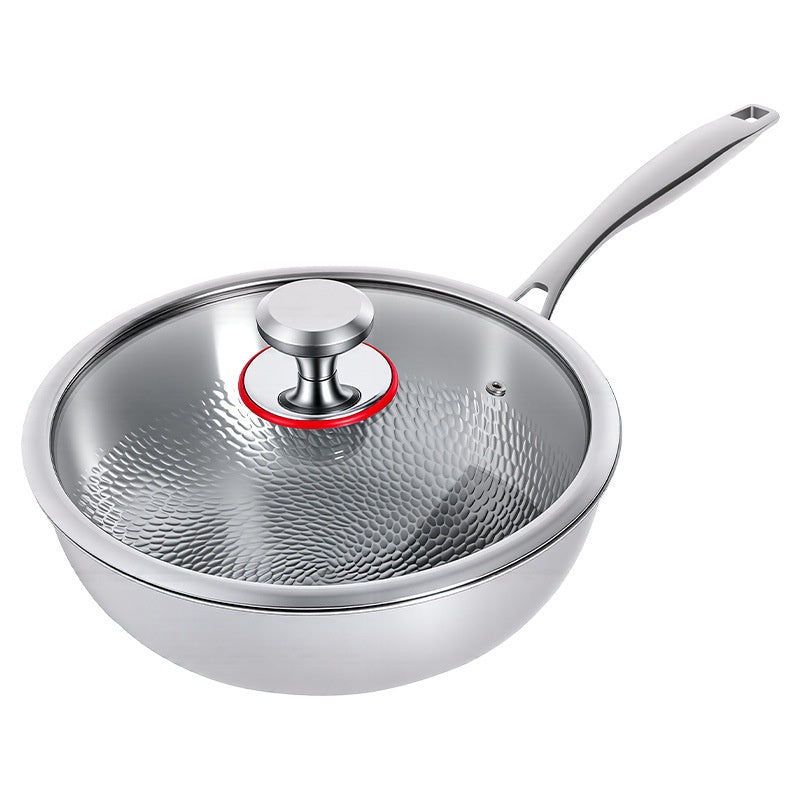 Alliage de titane concassé Wok pour cuisiner à la maison