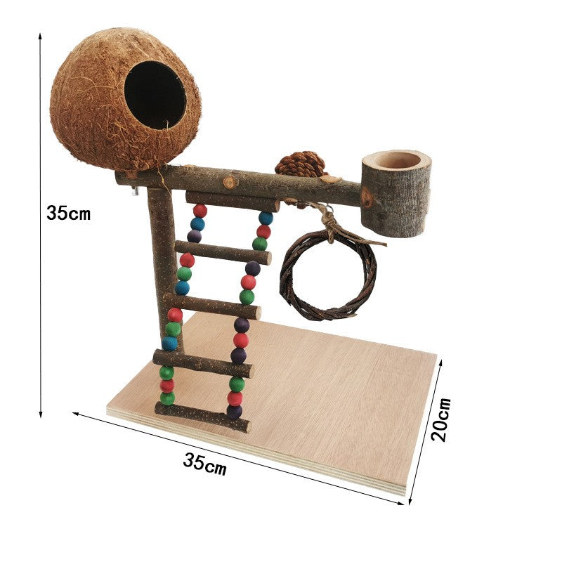 Jouets pour perroquet en bois massif
