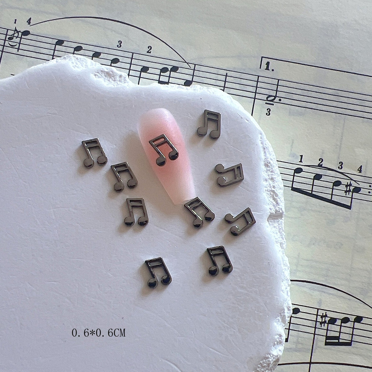 Symboles de musique Alliage de bijoux Nails Accessoires en métal