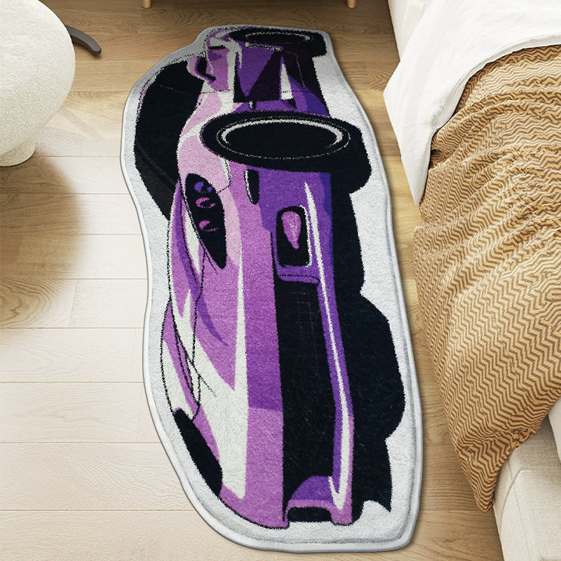 Rug côté lit de style Racing durable résistant aux taches antidérapant pour usage domestique