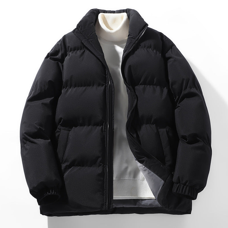 Autumn and Winter Bread Jacket Loose Hong Kong Style Stand Collier Coton Manteau