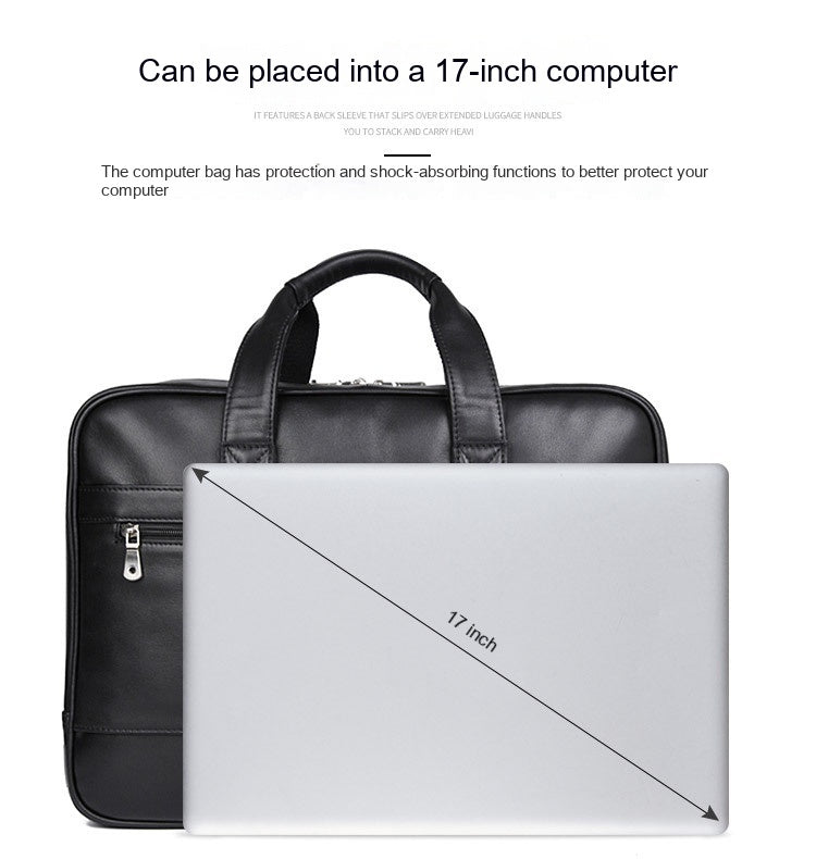 Sac à main en cuir Sac à main Napa Cuir Confortable Texture Sac en cuir véritable homme