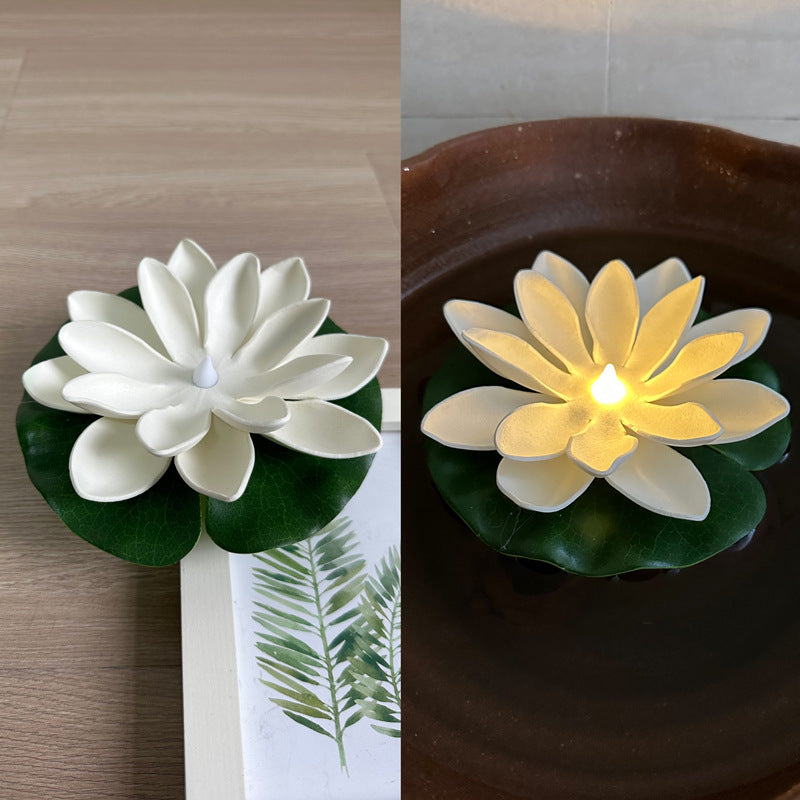 Floating eau induction Lotus coloré imperméable petite lampe de nuit