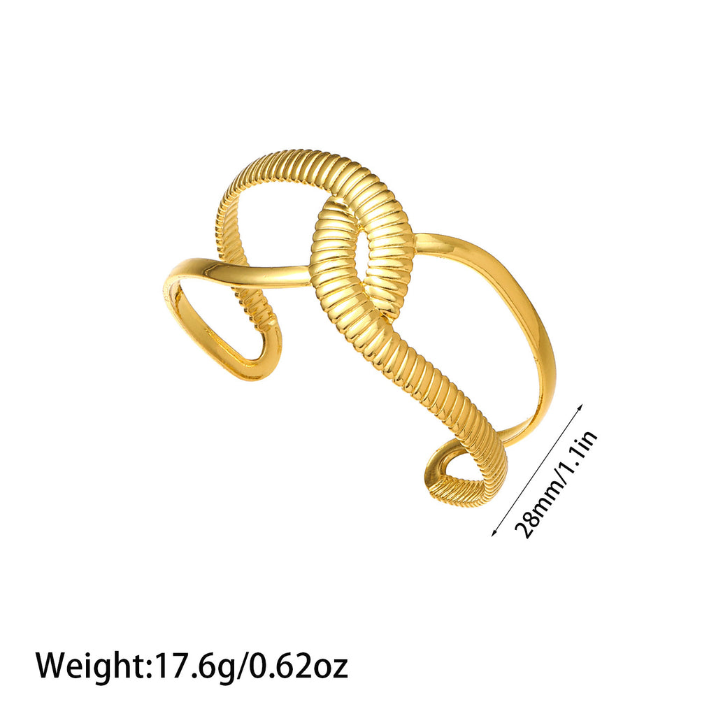 Bracelet en acier Titanium or de style Ins européen et américain