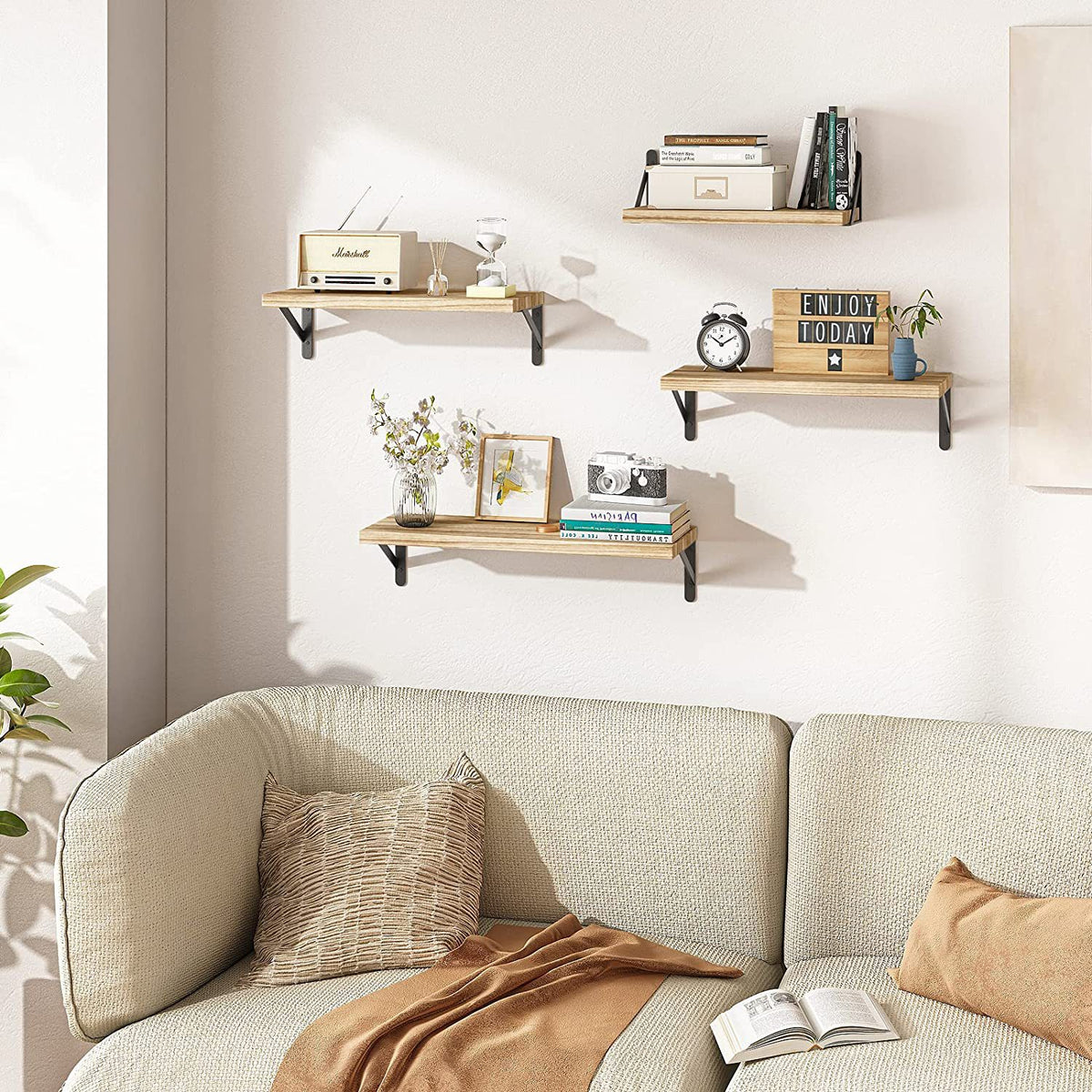 Plateau mural en bois massif