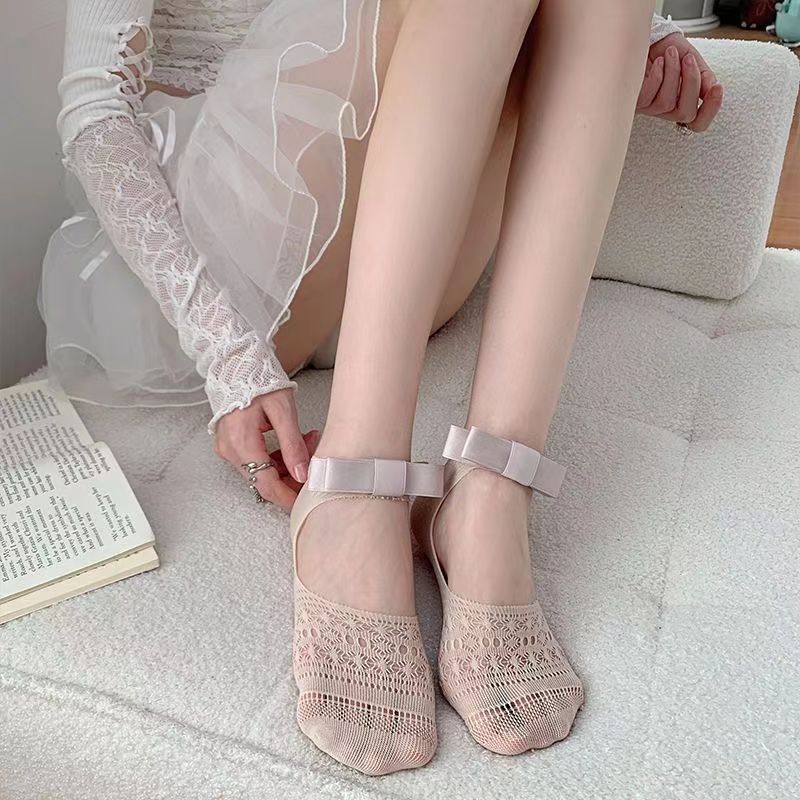 Chaussettes à cheville mince d'été avec arc antidérapant et sécurité d'ajustement