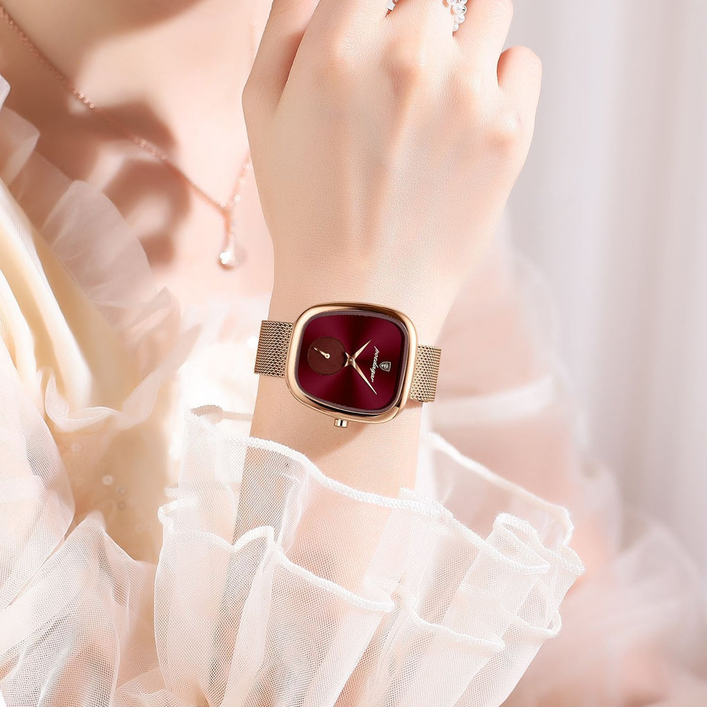 Tempérament Coréen Style Advanced Waterproof Net Rouge Montre pour les femmes