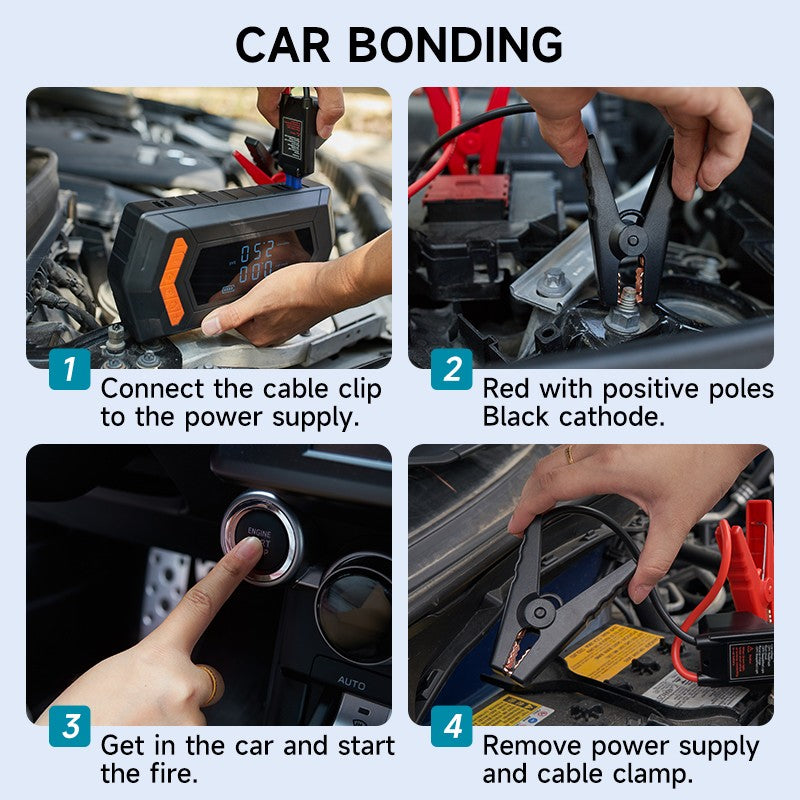 9000A Batterie de démarrage de voiture Peak Power Bank avec compresseur d'air Air Blower UK