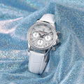 Diamond Surface Calendar Montre en acier inoxydable imperméable