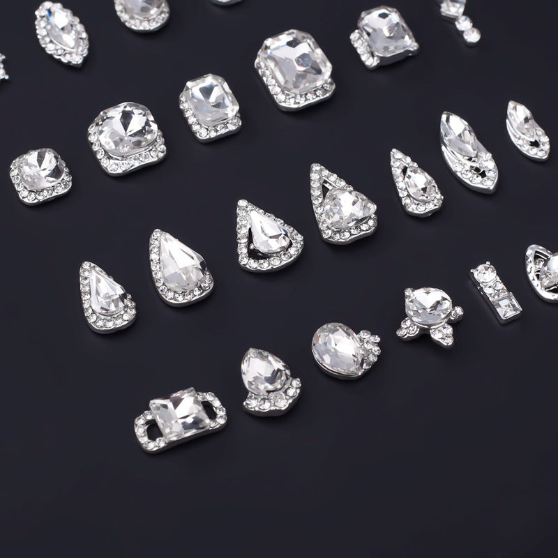 K9 Strass à dos plat ultra brillant en blanc pour décorations d'art à ongles
