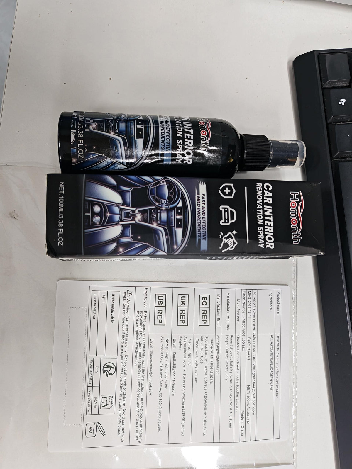 HOMONTH Automotive intérieur soin des couleurs Spray