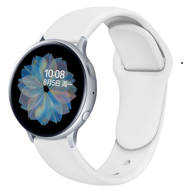 Convient pour Galaxy Active 2 boucle vers l'envers bracelet en silicone 20 22mm Sports intérieur boucle Str