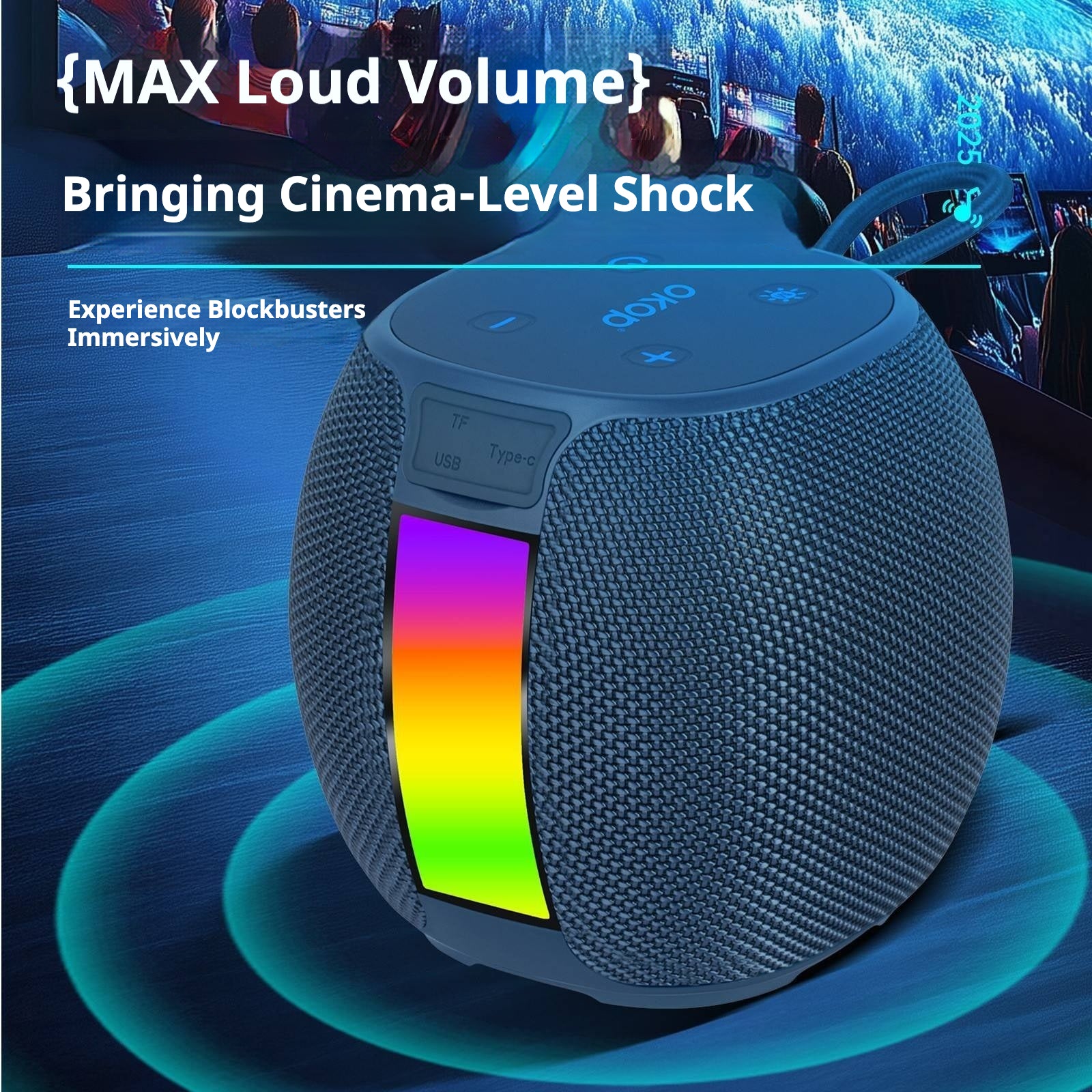 Haut-parleur Bluetooth portable KP-591 le mieux vendu avec mini-carte compatible RGB