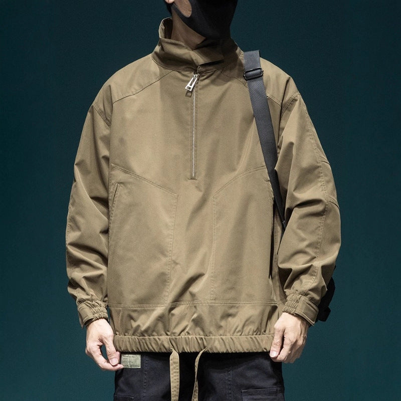 American Style Retro Bomber Veste Hommes Loose Fit Versatile Manteau Toute saison