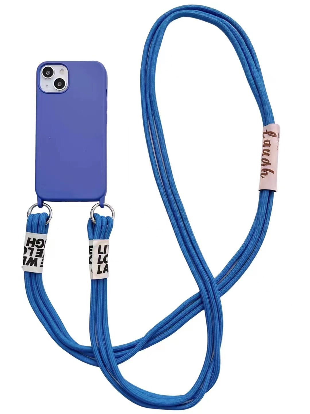 Boîtier de téléphone en silicone liquide à longue bande diagonale