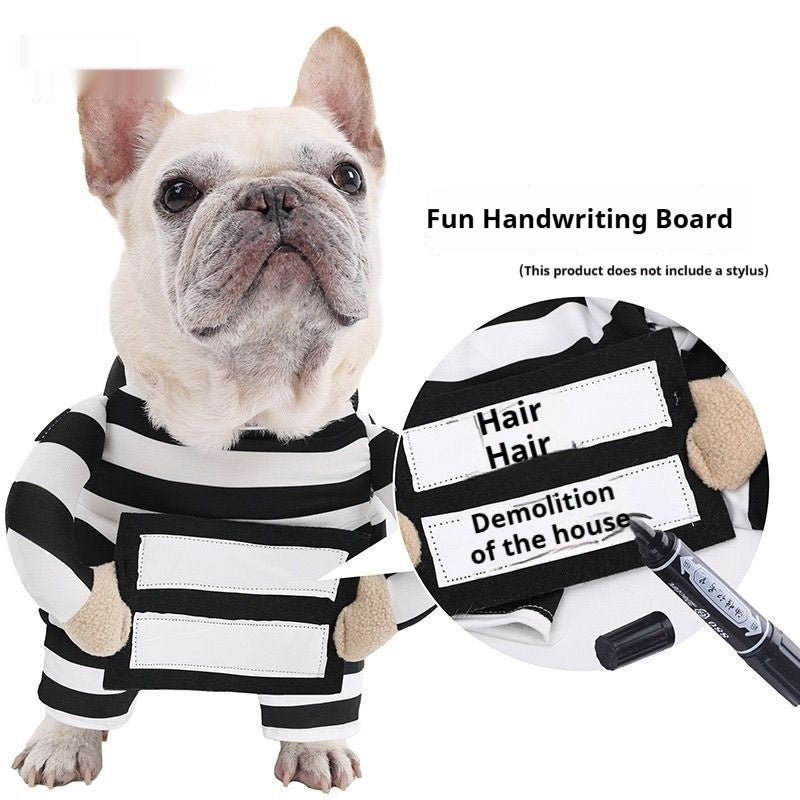 Costume de prisonnier de chien d'Halloween personnalisé