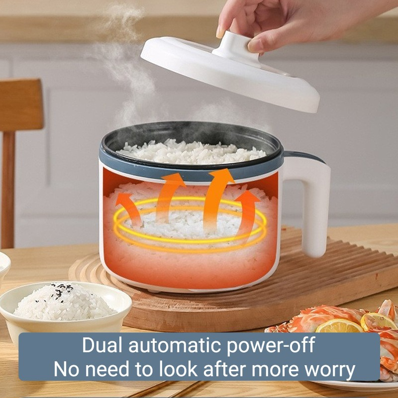 600W Électrique Mini Cuisinière de riz 1.7L Portable Non Stick vapeur mécanique