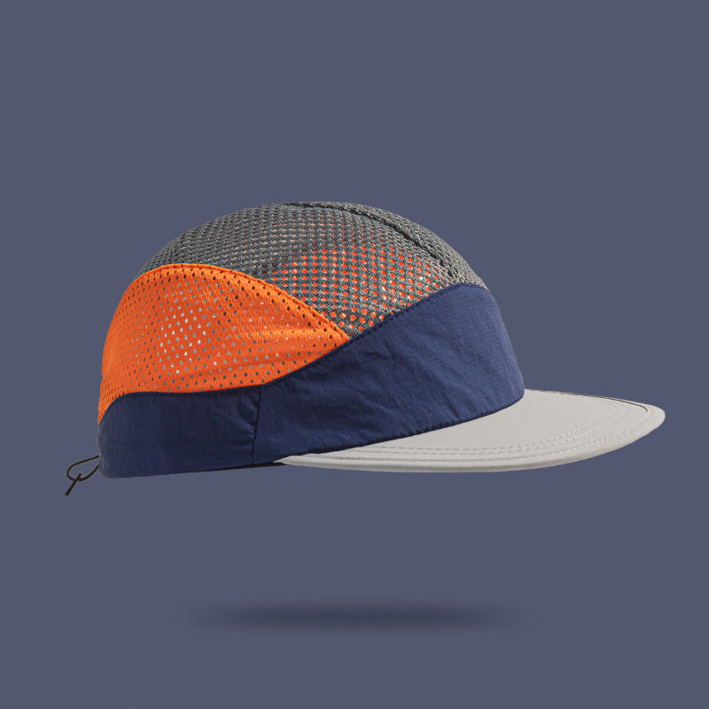 L'été pour hommes multicolores Mesh-top réglable simple style occasionnel respirant à bord plat