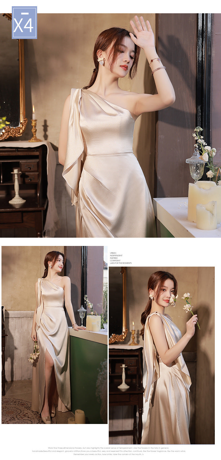 Robe simple et légère de groupe de Soeurs Satinées de luxe