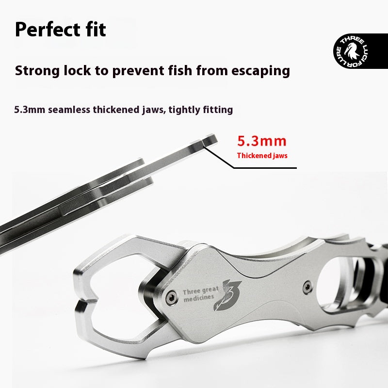 Accessoires de pêche multifonctions Alliage d'aluminium Tongs géants de poissons avec contrôle de pesée