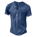 Wish Vintage Style V-Neck Cardigan homme mode casual manches courtes chemise