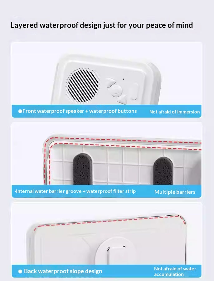 Salle de bain Étanche Coffre-fort Téléphone portable Bluetooth Haut-parleur Audio Baignoire TV Stand Téléphone portable Ho