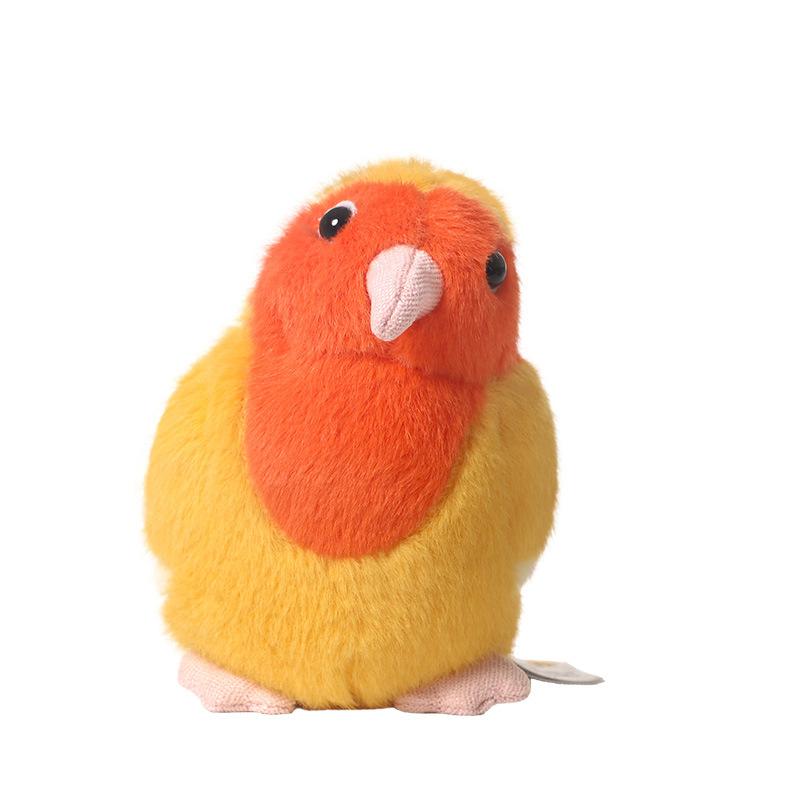 Jouet en peluche pour perroquet de pêche jaune
