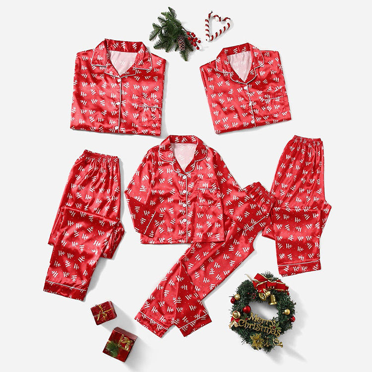 Famille de Noël Pyjamas rayés Pyjamas Vêtements de maison