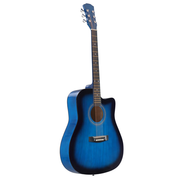 Guitare acoustique bleue de 41 pouces en forme de barrique avec choix