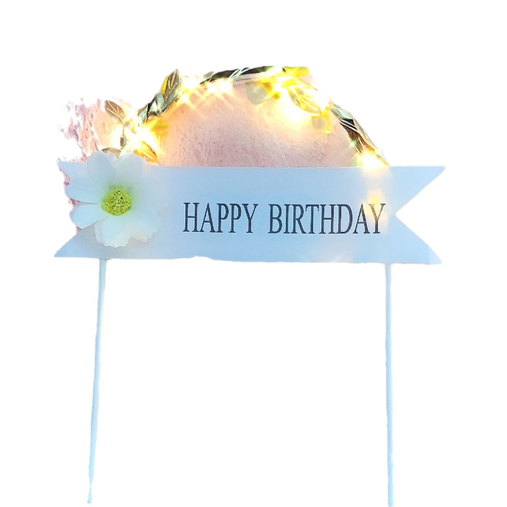 Cake d'anniversaire créatif ronde Garland Inserts de lumière