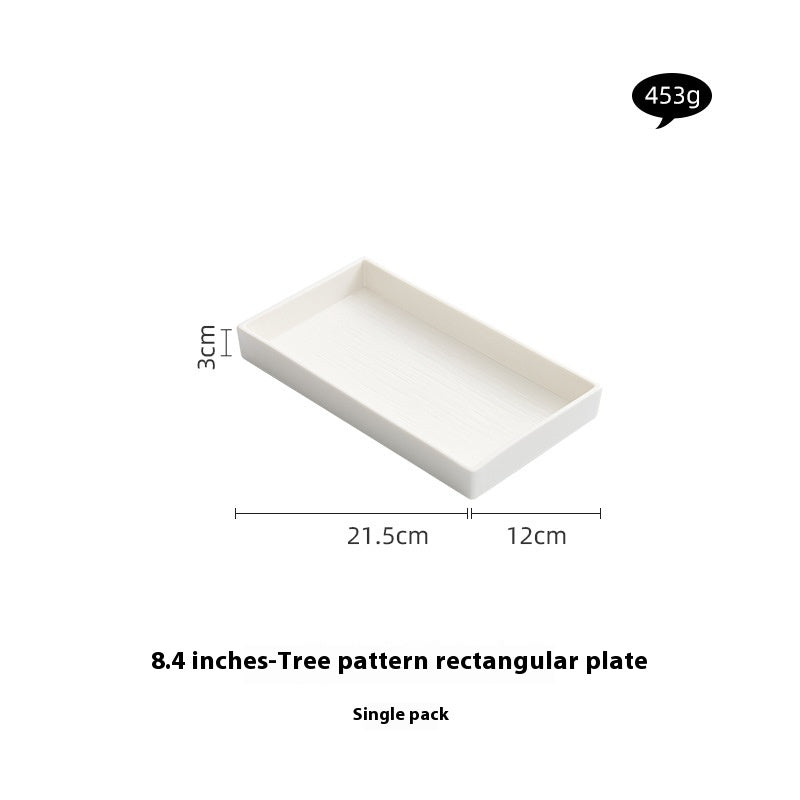 Assiette de vaisselle en plaques carrées