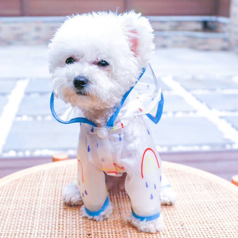 Transparent imperméable Rainbow Dog Raincoat