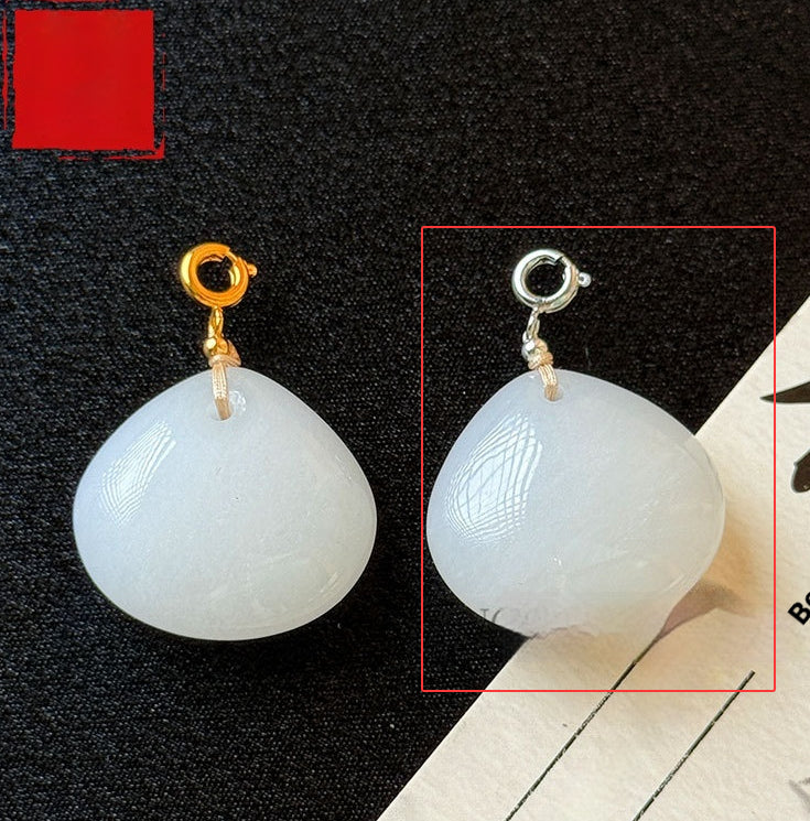 Pendentif en argent Pendentif en or fil Jade et bijoux en pierre