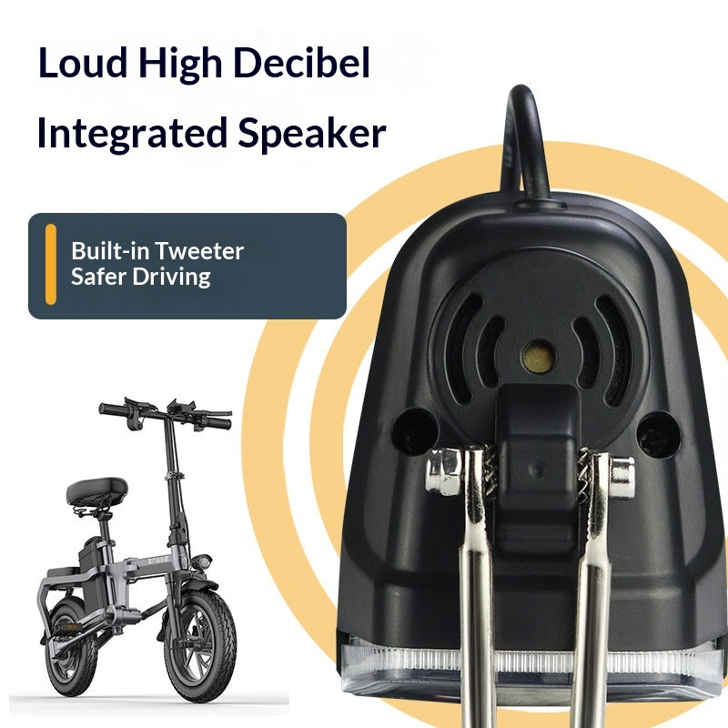 Phare de vélo électrique pliable LED avec corne