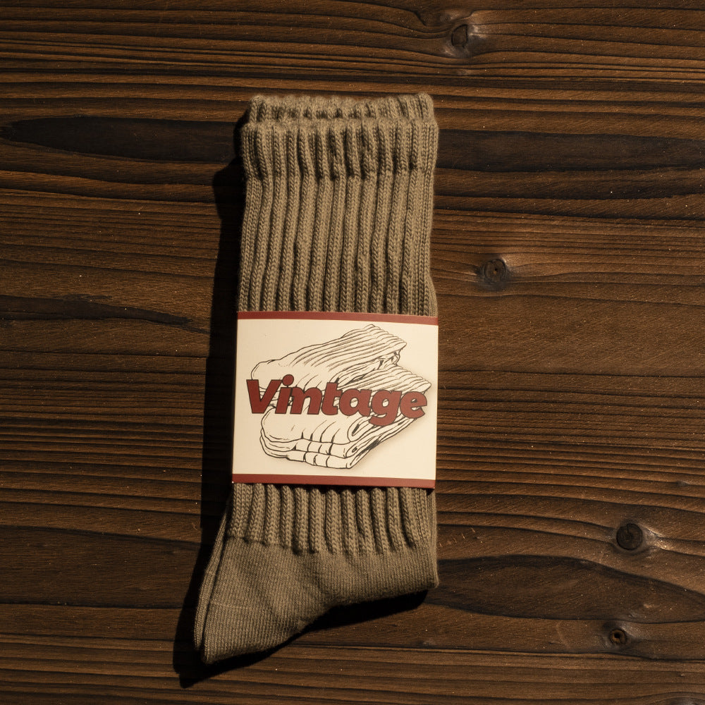 Chaussettes longues américaines Retro style japonais pour homme