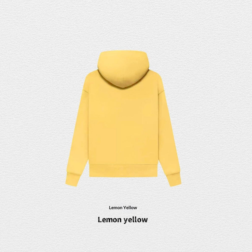 Hoodie d'automne de couleur solide doublée de polaire