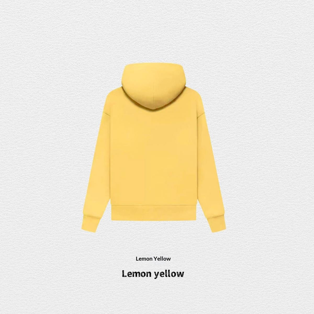Hoodie d'automne de couleur solide doublée de polaire