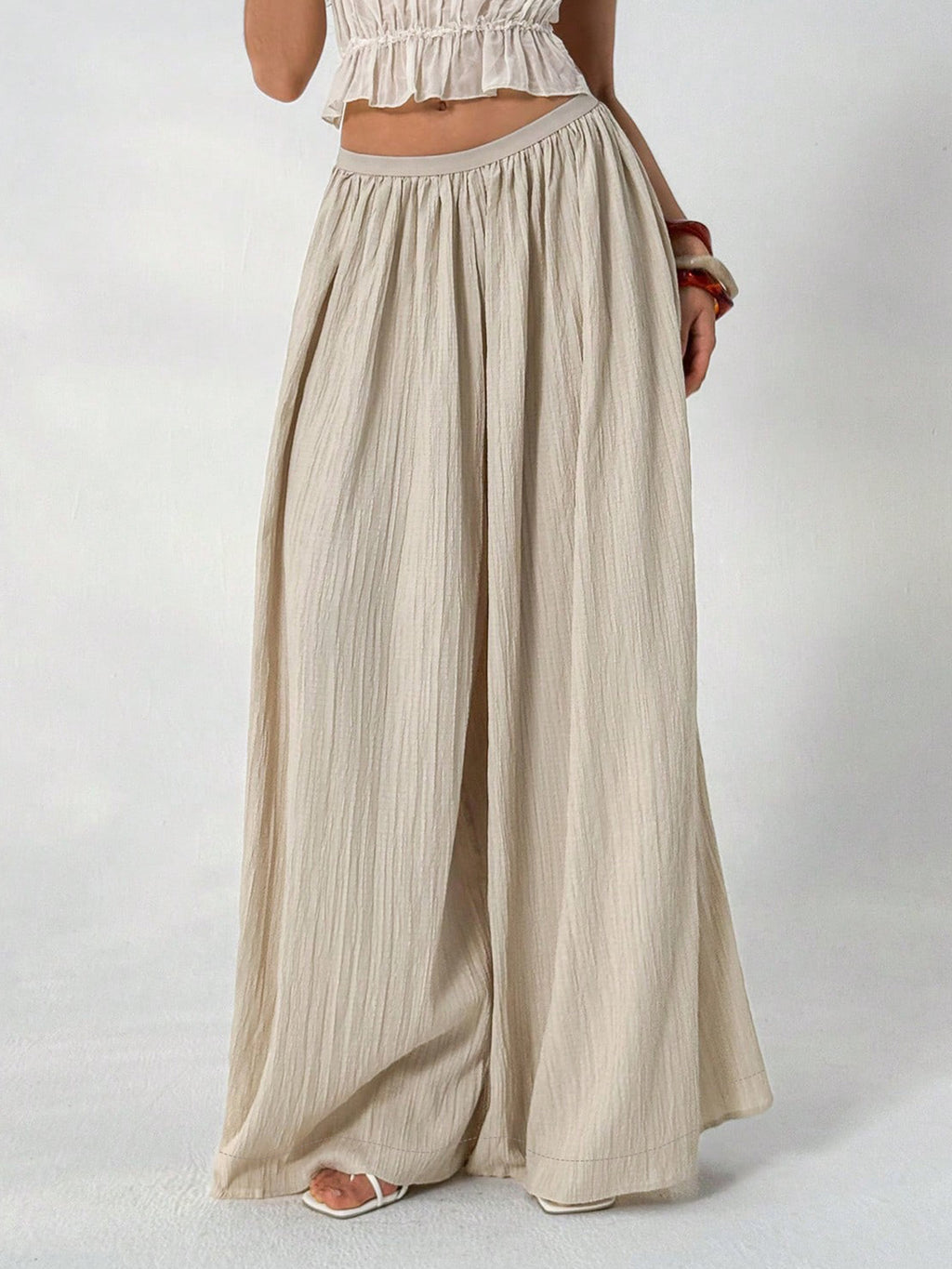 European And American Cross Border Amazon Mode Femmes Elastic Casual Couleur Solide Long